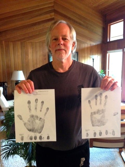 Brian and hand prints Brian and hand prints