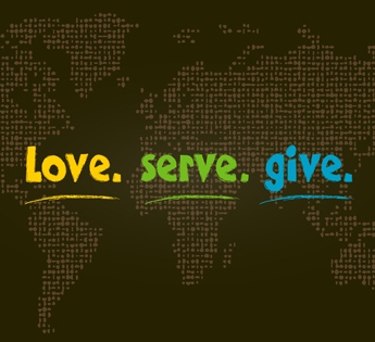 Love serve give Love serve give