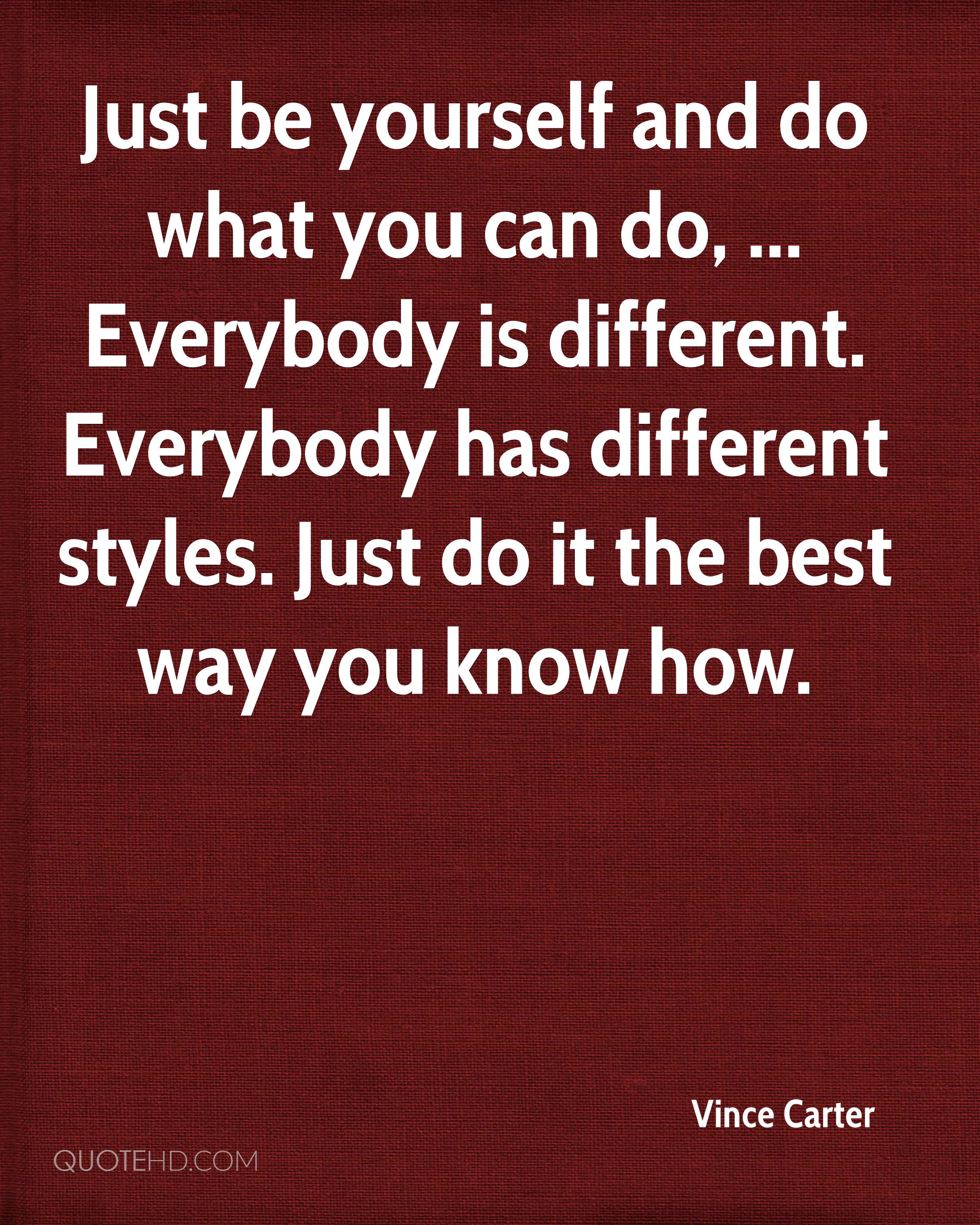 Everybody different Everybody different